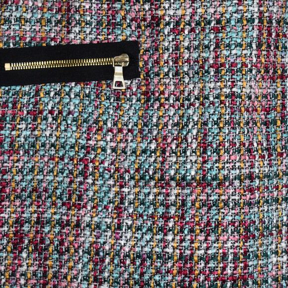 LOFT Rainbow Tweed Zipper Pocket Mini A Line Skirt Size 4P - Picture 5 of 7